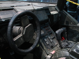 Cabin space of the Warthog replica.