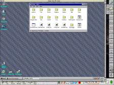 Image of Windows 95 running in the RISC OS desktop.