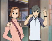 Asahina and Ayato. Ayato is the one waving.
