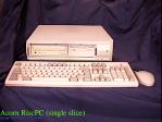 Picture of an Acorn RiscPC with it's flap open (62 Kb jpeg).