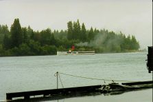 The Earnslaw steaming in to dock.